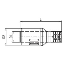 Horizontální hlavice (fasádní vyústění) koaxiálního odkouření Karma pro krb Noblesse, d130/200