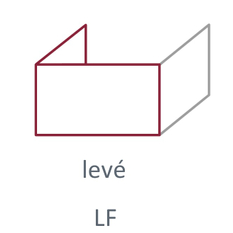 Krb plynový prosklený Karma Noblesse 50 LF (prosklení na levé straně do tvaru ˝L˝), o výkonu 2,6 - 9,6 kw, černý vnitřní panel