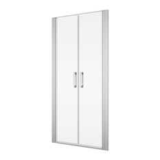 Dvoukřídlé dveře Ronal Divera 900 x 2000 mm, aluchrom/sklo čiré
