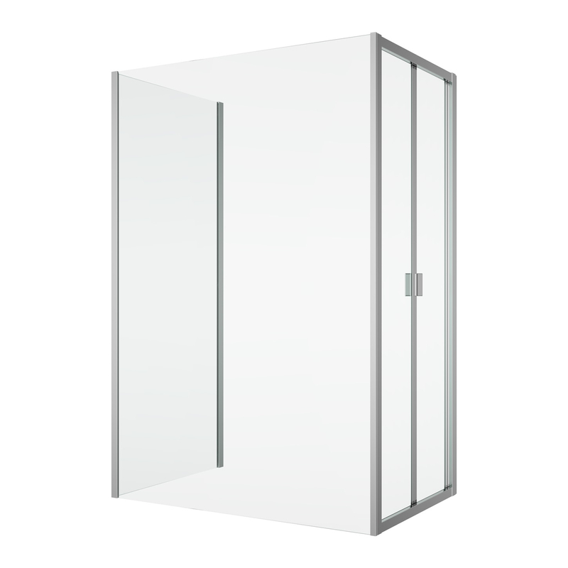Doplňková boční stěna Ronal Divera v 90° 900 x 2000 mm, aluchrom/sklo čiré