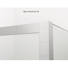 Doplňková boční stěna Ronal Divera v 90° 900 x 2000 mm, aluchrom/sklo čiré