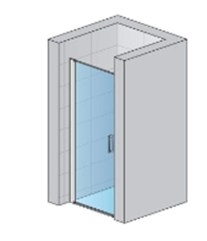 Jednokřídlé dveře Ronal Divera 900 x 2000 mm, aluchrom/sklo čiré