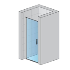 Jednokřídlé dveře Ronal Divera 900 x 2000 mm, aluchrom/sklo čiré