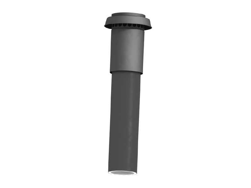 Střešní hlavice Kermi x-well DN160/180 černá, přesah 365 mm