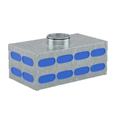 Rozdělovač/Sběrač Kermi x-well VMF 4 DN180 pro ploché potrubí 132 x 52 mm