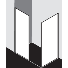 Sprchová zástěna Walk-in Kermi XC WIO 50 x 200cm, profil stříbrný vysoký lesk, čiré sklo