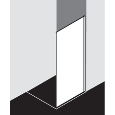 Sprchová zástěna Walk-in Kermi XC WIO 50 x 200cm, profil stříbrný vysoký lesk, čiré sklo