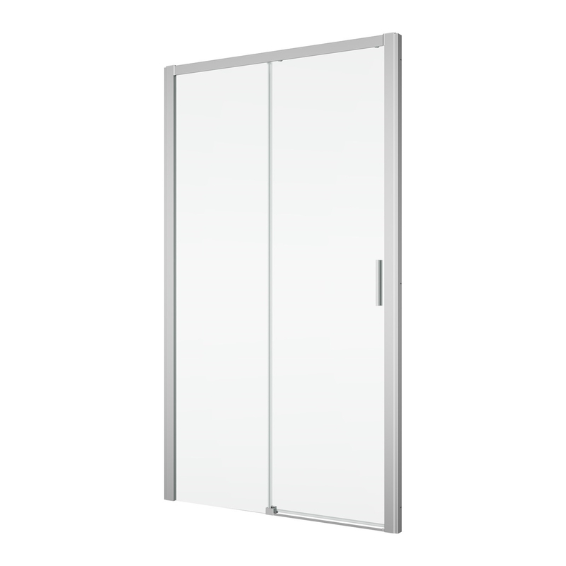 Jednodílné posuvné dveře Ronal Top - Line S s pevnou stěnou v rovině levé 1200 x 2000 mm, aluchrom/sklo Mastercarré