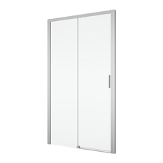 Jednodílné posuvné dveře Ronal Top - Line S s pevnou stěnou v rovině levé 1200 x 2000 mm, aluchrom/sklo Mastercarré