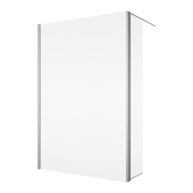 Pevná stěna Ronal Divera samostatná s krátkou otočnou stěnou v 90° 1000 x 2000 mm, aluchrom/sklo čiré