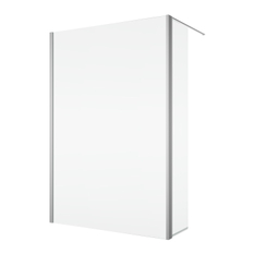 Pevná stěna Ronal Divera samostatná s krátkou otočnou stěnou v 90° 1000 x 2000 mm, aluchrom/sklo čiré