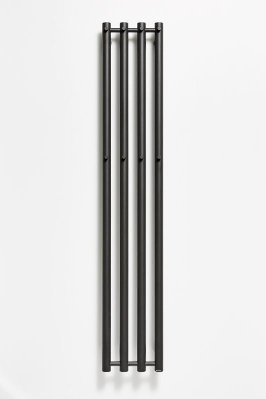 Těleso koupelnové PMH Rosendal 420 x 1500 mm, 376 W, klasické připojení, Černá pololesklá RAL 9017