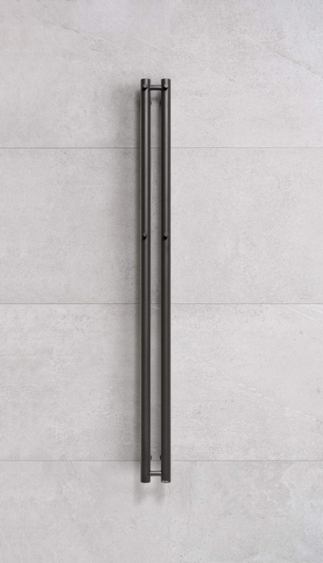 Těleso koupelnové PMH Rosendal 420 x 1500 mm, 376 W, klasické připojení, Černá pololesklá RAL 9017