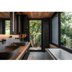 Těleso koupelnové PMH Rosendal 420 x 1500 mm, 376 W, klasické připojení, Černá pololesklá RAL 9017