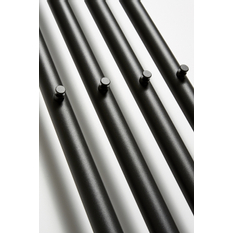 Těleso koupelnové PMH Rosendal 420 x 1500 mm, 376 W, klasické připojení, Černá pololesklá RAL 9017