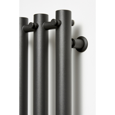 Těleso koupelnové PMH Rosendal 420 x 1500 mm, 376 W, klasické připojení, Černá pololesklá RAL 9017