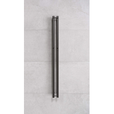 Těleso koupelnové PMH Rosendal 420 x 1500 mm, 376 W, klasické připojení, Černá pololesklá RAL 9017