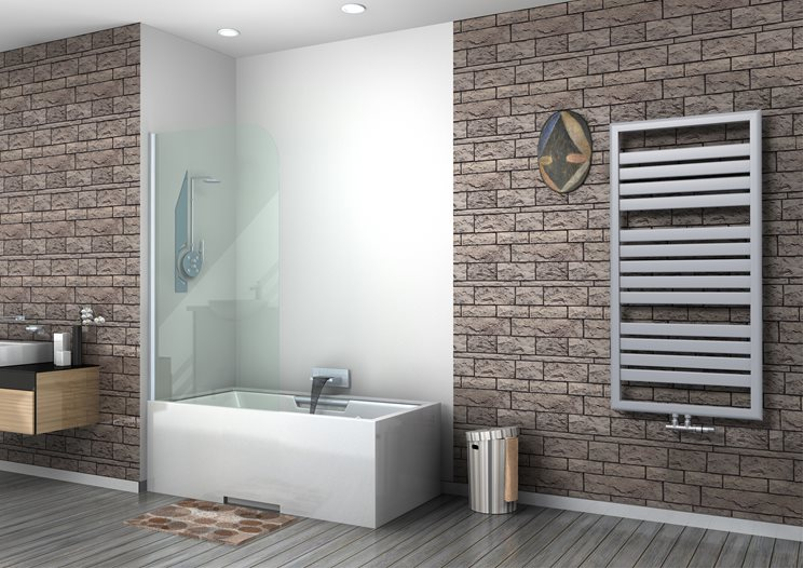 Těleso koupelnové trubkové Isan Mapia Light Plus 1200 x 600 mm, 655 W, univerzální připojení, sněhově bílá RAL 9016