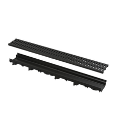 Venkovní žlab 60 mm s plastovým rám Alcadrain (Alcaplast) em a plastovým roštem A15 AVZ112-R501