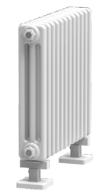 Radiátor článkový Isan Atol C4 600, 40 článků, 3276 W, uchycení na zem, připojení AB, bílá
