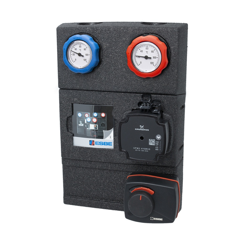 Čerpadlová skupina ESBE GRA212, DN25, Grundfos UPM3 AUTO 25-50 130 mm, ARA661+VRG432-25-G
