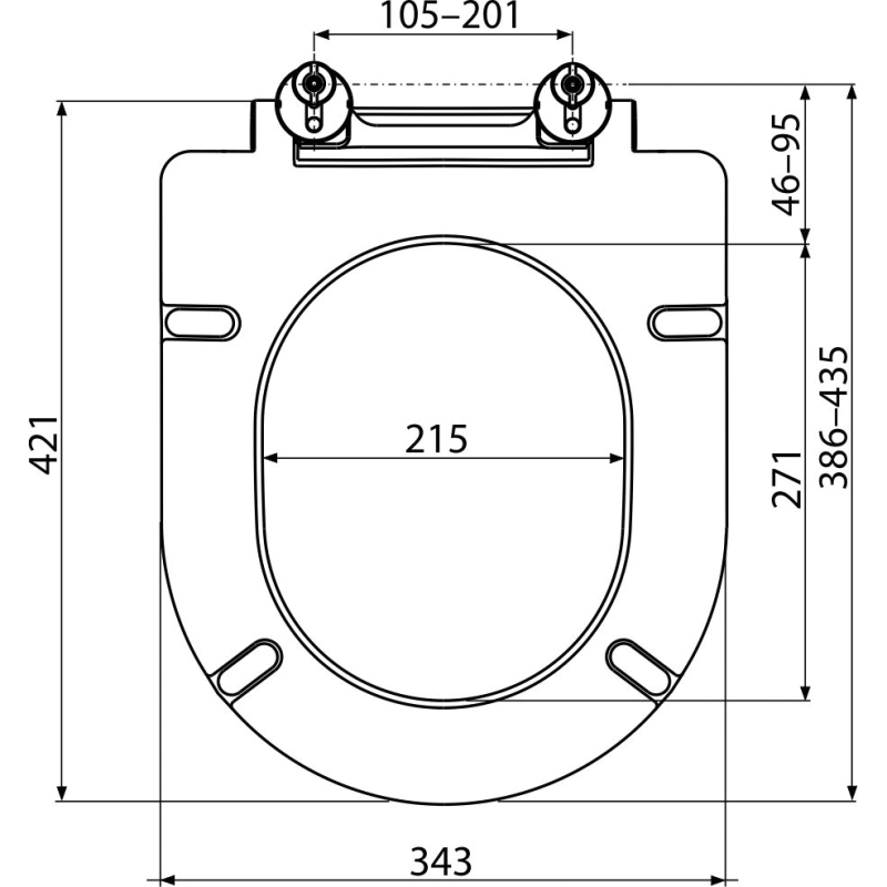 WC sedátko Alcadrain (Alcaplast) Duroplast A678S