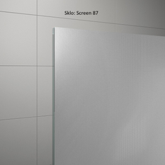 Jednokřídlé dveře Ronal Solino s pevnou stěnou v rovině / 1 strana rohového vstupu 1100 x 2000 mm, černá matná/sklo Screen