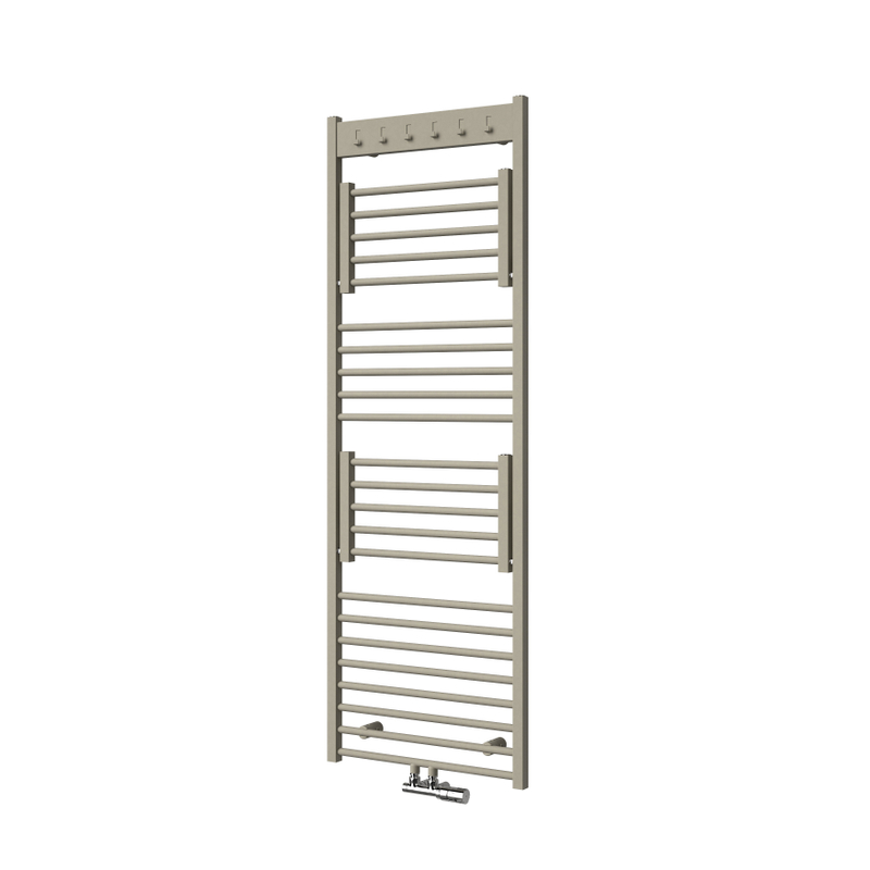 Těleso koupelnové trubkové Isan Flexi s háčky 1135 x 39 mm, 492 W, elektrické s regulátorem Mini PW, sněhově bílá RAL 9016