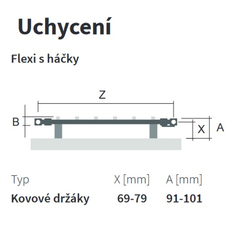 Těleso koupelnové trubkové Isan Flexi s háčky 1135 x 39 mm, 492 W, elektrické s regulátorem Mini PW, sněhově bílá RAL 9016