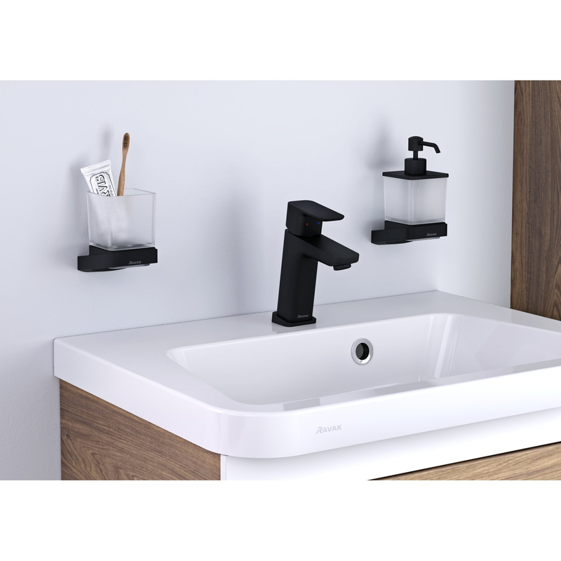 Umyvadlová stojánková baterie Ravak 10° Free TD F 014.20BL 172 mm bez výpusti, černá