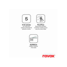 Umyvadlová stojánková baterie Ravak 10° Free TD F 014.20BL 172 mm bez výpusti, černá