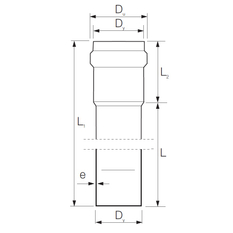 Trubka kanalizační Wavin PVC-U ML KGEM SN4 DN 110 x 3,2 x 1000 mm, oranžová