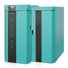 Kotel ocelový teplovodní kombinovaný na dřevo a pelety Centrometal BioTec-Plus 25 kW