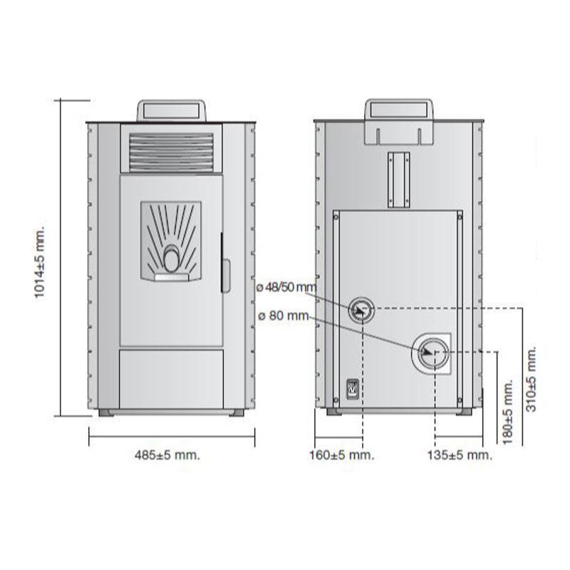 Krbová kamna na pelety Centrometal Centropelet ZR 12 kW, šedá