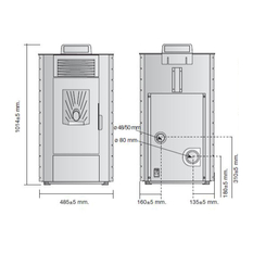 Krbová kamna na pelety Centrometal Centropelet ZR 12 kW, šedá