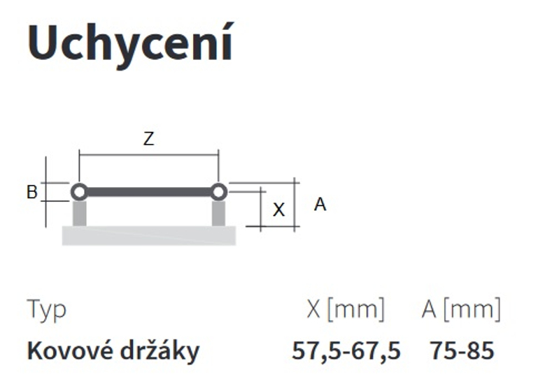 Těleso koupelnové trubkové Isan Aura 1140 x 300 mm, 284 W, elektrické se základní topnou tyčí Z, sněhově bílá RAL 9016