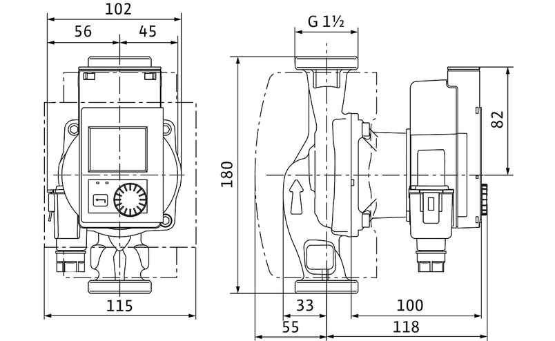Mokroběžné čerpadlo s vysokou účinností Wilo Stratos PICO 25/0, 5-8, G 6/4˝, 75W