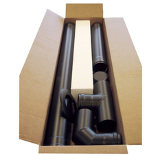Set kouřovodů Centrometal nerezový pro peletová krbová kamna a kotle pr. 100 mm