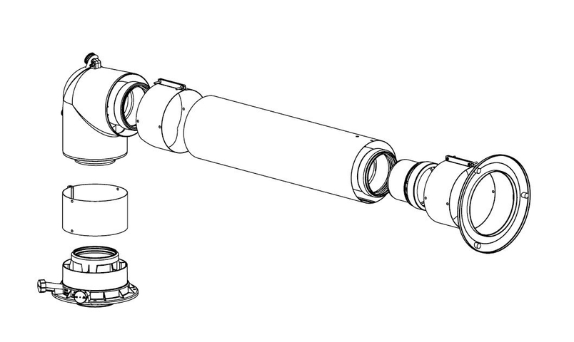 Sada základní připojovací Protherm odkouření pro LAS komíny, pr. 80/125 mm