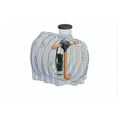 ELCU-5000l KOMPLET DIVERTRON plastová nádoba na využití dešťové vody *AD* IVAR.RAIN BASIC CU-5000 KOMPLET