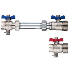 Sada pro měřič tepla Kermi x-net vnější závit 1˝ x vnitřní závit 3/4˝, horizontální