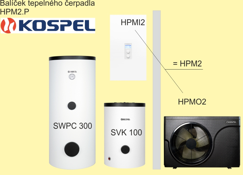 Tepelné čerpadlo Wterm sestava typ HPM2.P-12