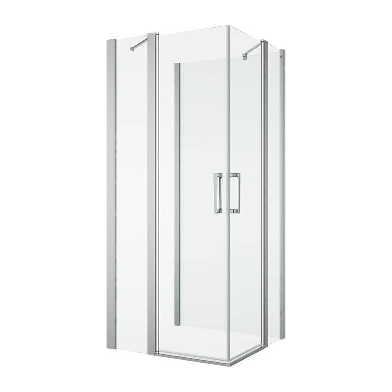 Boční stěna Ronal Divera v 90° 800 x 2000 mm, aluchrom/sklo čiré