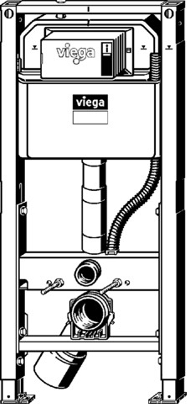WC prvek Viega Prevista Dry 8521 1120 x 500