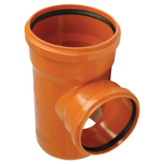 Odbočka kanalizační Wavin PVC-U KGEA 87°, DN 315 x 200, oranžová