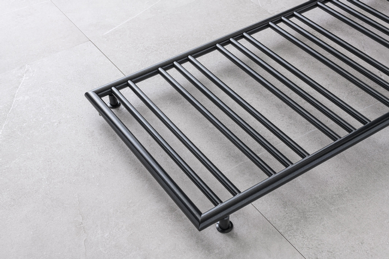 Těleso koupelnové PMH Sorano Frame 500 x 1630 mm, 420 W, středové i klasické připojení, Černá pololesklá RAL 9017