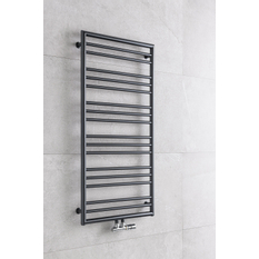 Těleso koupelnové PMH Sorano Frame 500 x 1630 mm, 420 W, středové i klasické připojení, Černá pololesklá RAL 9017