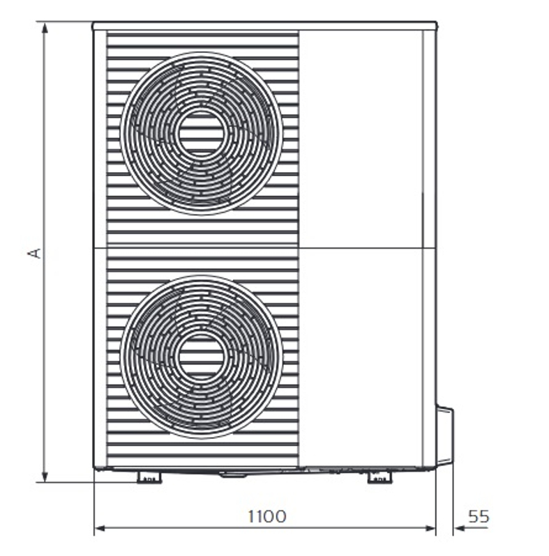 Čerpadlo tepelné Vaillant aroTHERM split VWL 105/5 AS 400V venkovní jednotka vzduch/voda