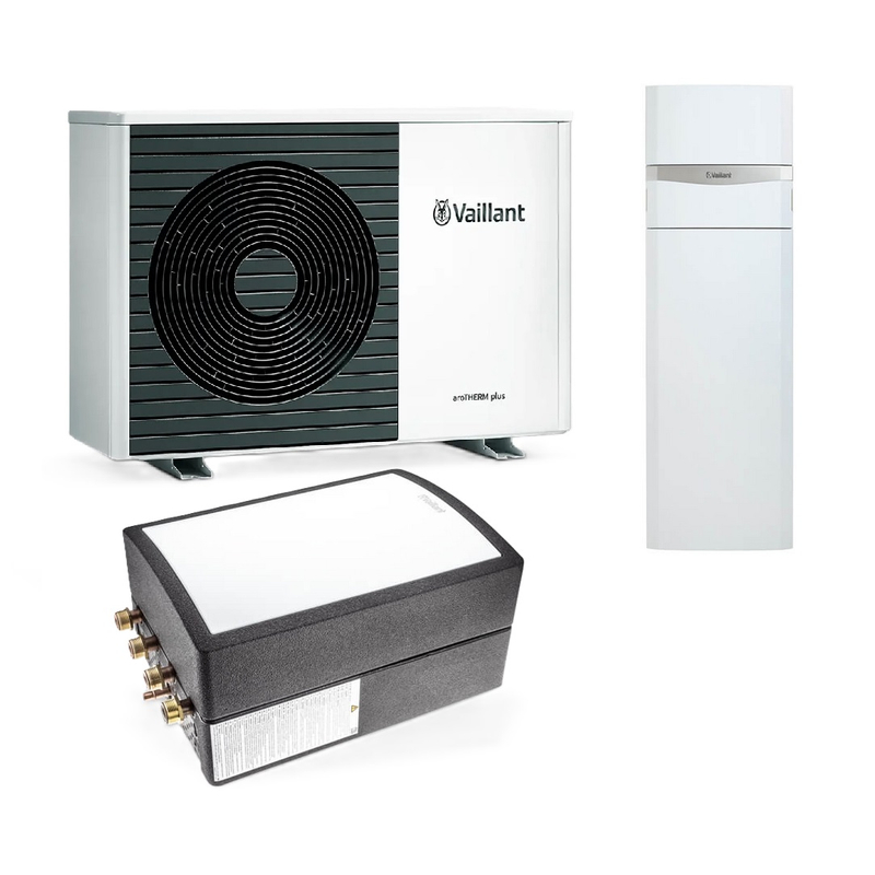Sestava Vaillant aroTHERM plus monoblok tepelné čerpadlo VWL 75/6 230V + hydraulická jednotka VWZ MEH 97/6 + oddělovací výměníkVWZ MWT 150