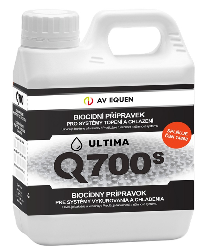 Ochranný biocidní přípravek Q700S pro systémy chlazení a topení včetně podlahového vytápění, objem 1 l
